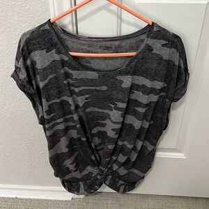 Gray Camo Short Sleeve top